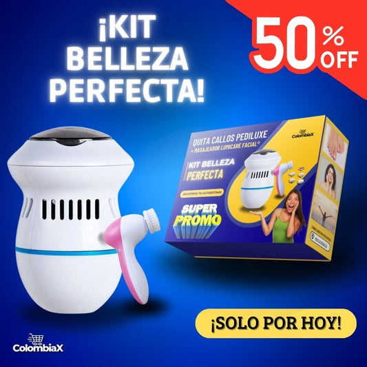 !!! KIT BELLEZA PERFECTA 😍🔥 Quita Callos Pediluxe + Masajeador LumiCare Facial® 😊🎉- ¡¡50% OFF - SUPER PROMO!!!